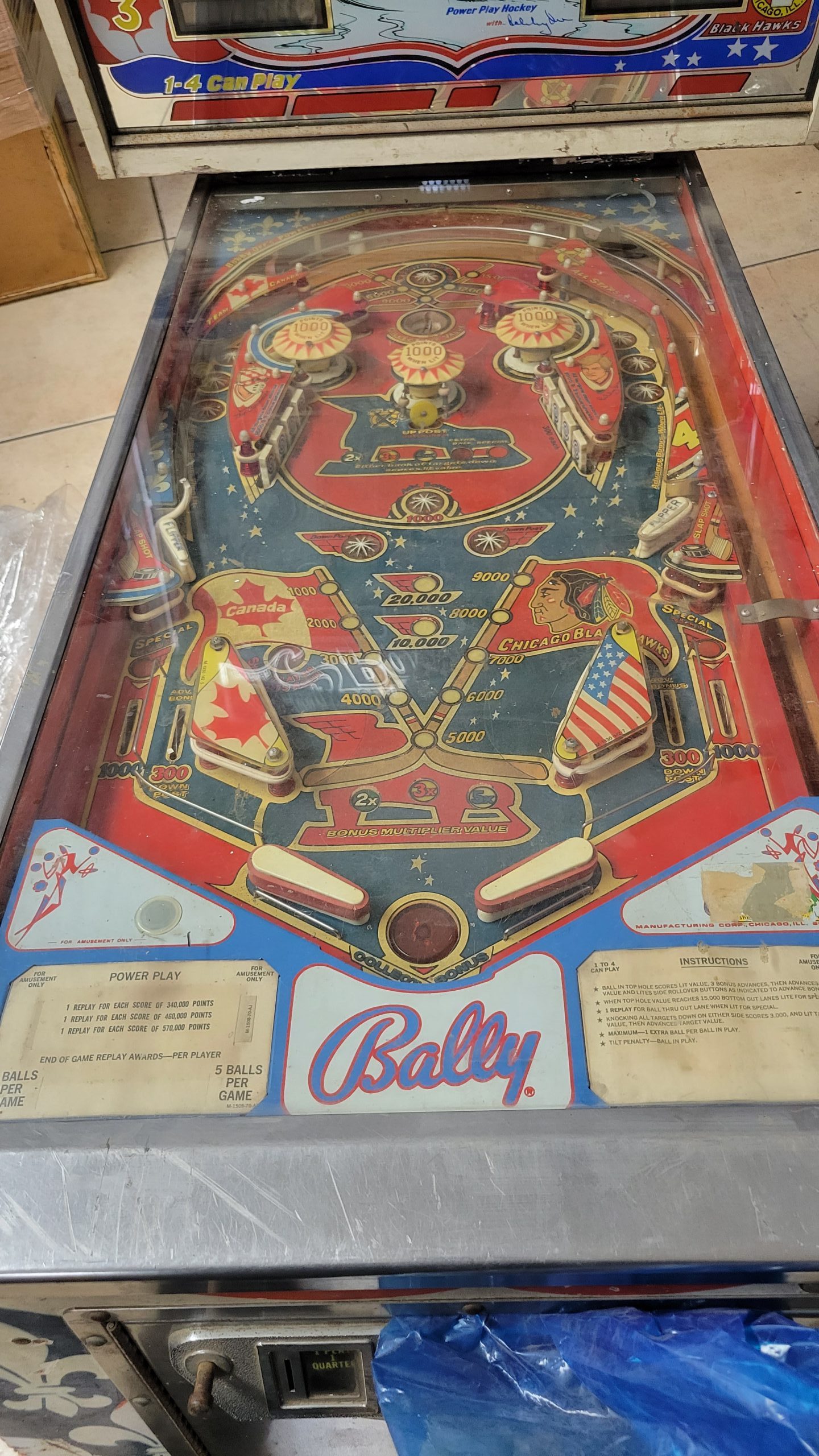 Bobby Orr  On A Pinball Machine  In A Blackhawks Uniform