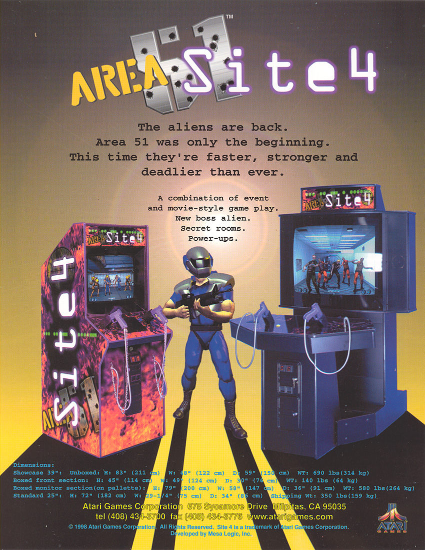 Area 51: Site 4 Arcade Game For Sale