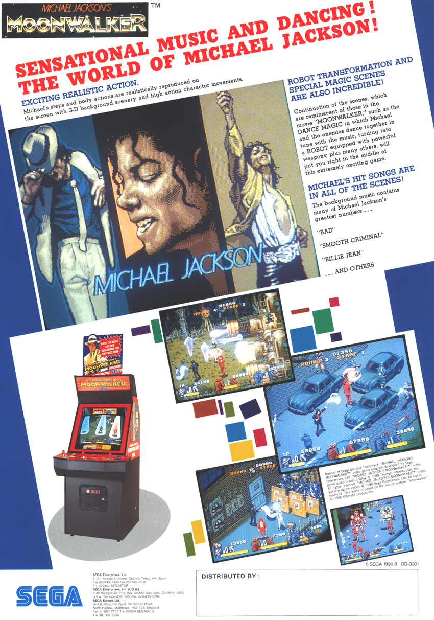 michael jackson moonwalker arcade game