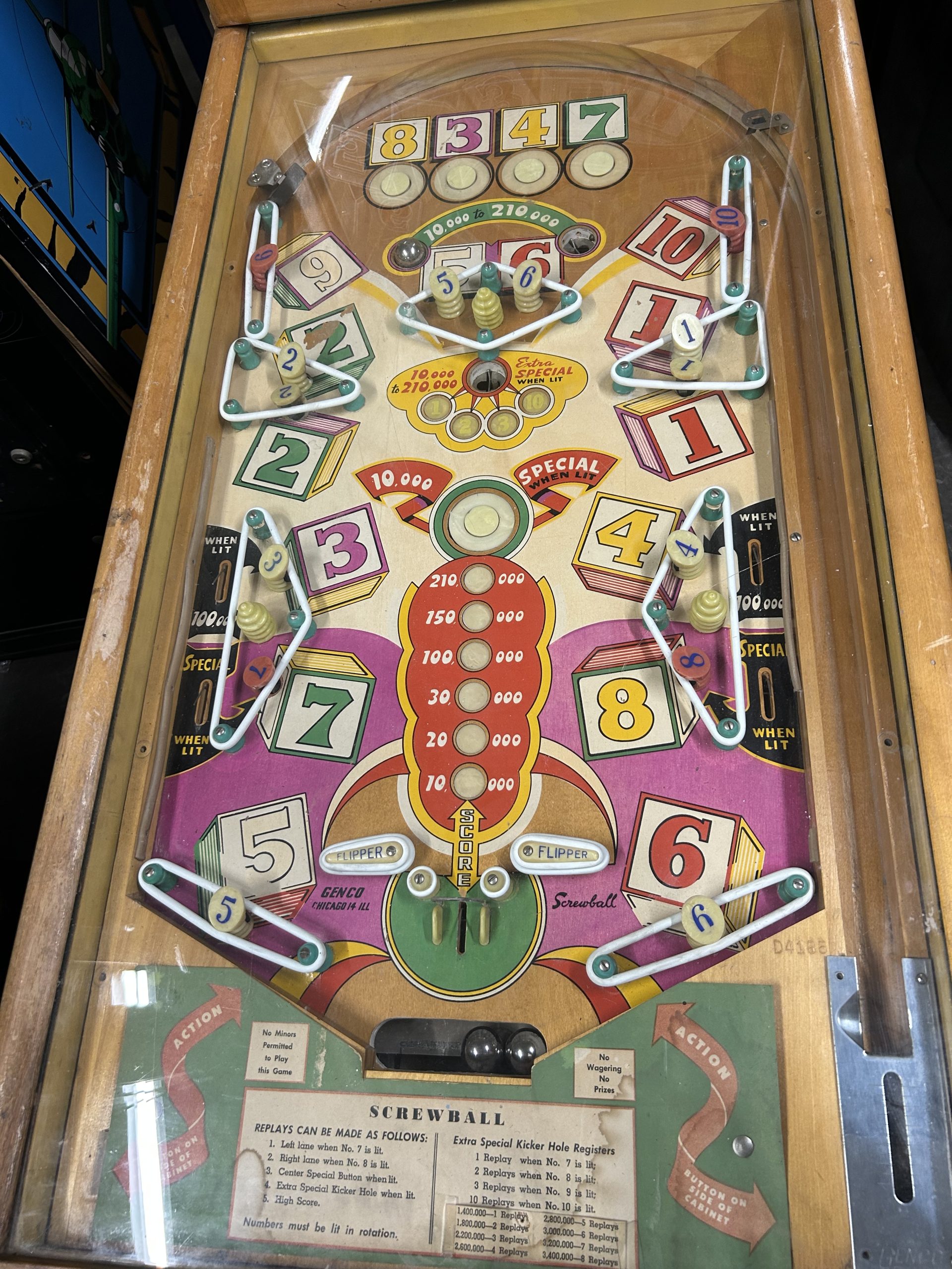 Screwball Pinball Machine