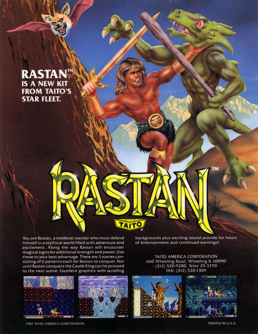 rastan arcade fan game