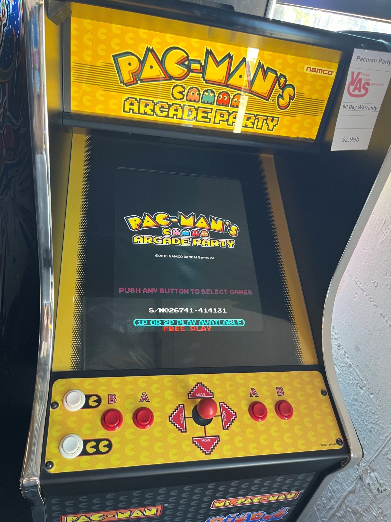 Pac Man Arcade Party Arcade Game For Sale