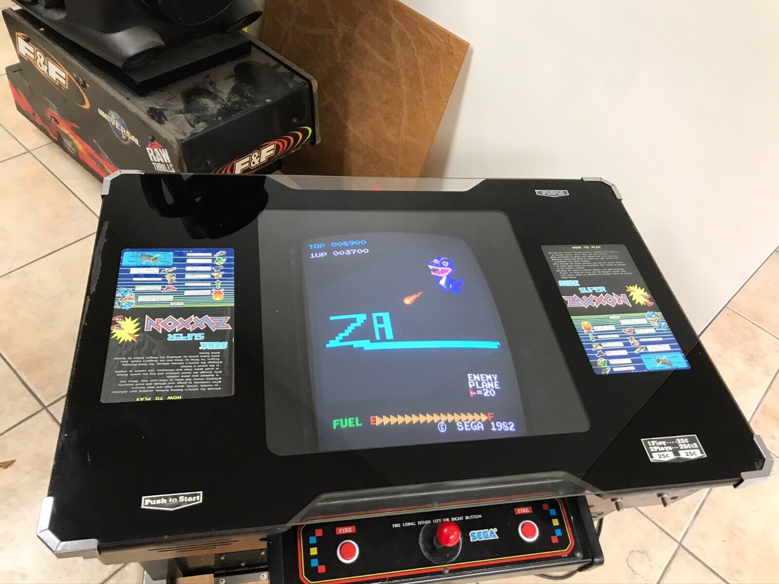 Super Zaxxon Cocktail Tabletop Arcade Game