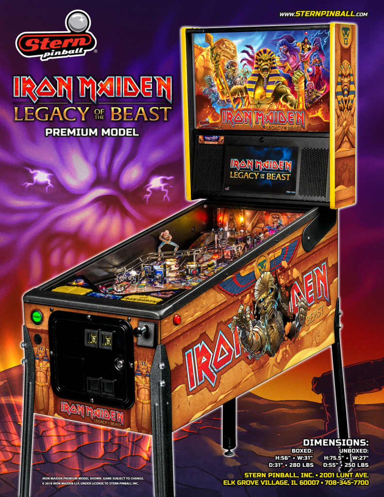 Buy Iron Maiden Premium Pinball Machine Online - Premium Pinballs LLC