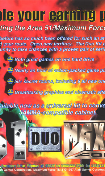 Seasonal Sale! Area 51/ Maximum Force (Showcase Cabinet)