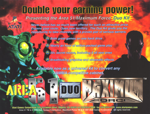 Seasonal Sale! Area 51/ Maximum Force (Showcase Cabinet)