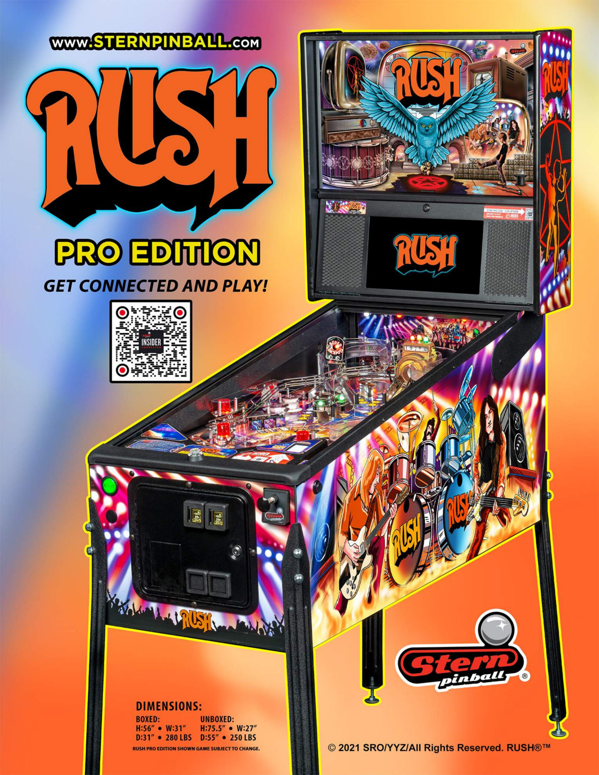 Rush Pro Pinball Machine (In Stock!)
