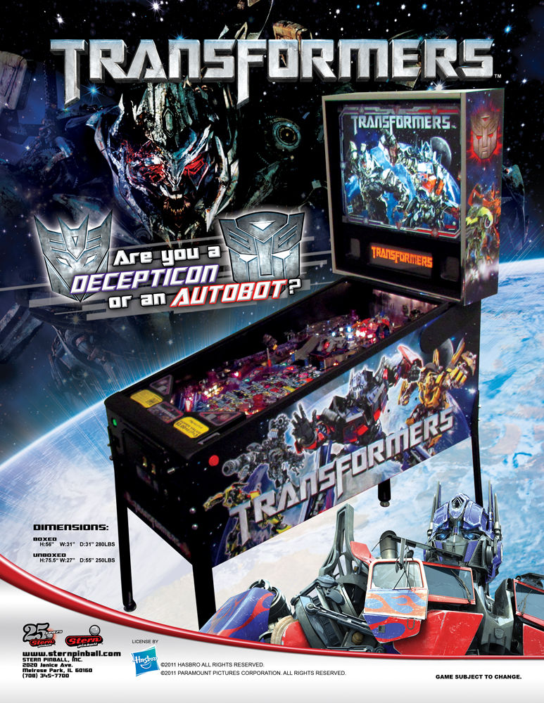 Transformers Pinball Machine (2011)