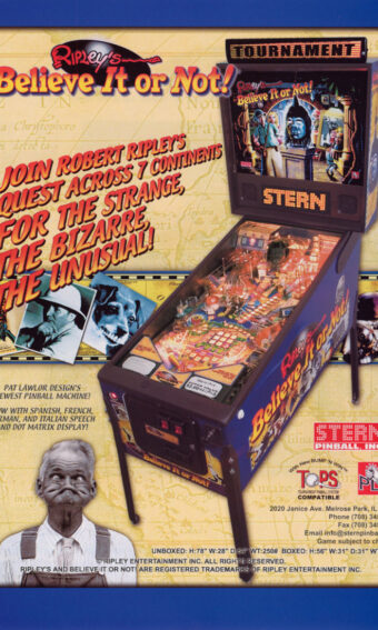 Ripley's Believe it or Not Pinball Machine